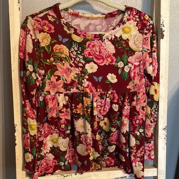 Posh Peanut Other - Posh Peanut Bamboo Floral Long Sleeve Toddler Top